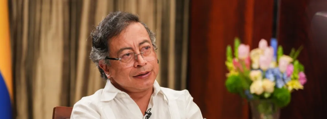 Petro en entrevista con Televisión Central de China. / Foto: Presidencia.