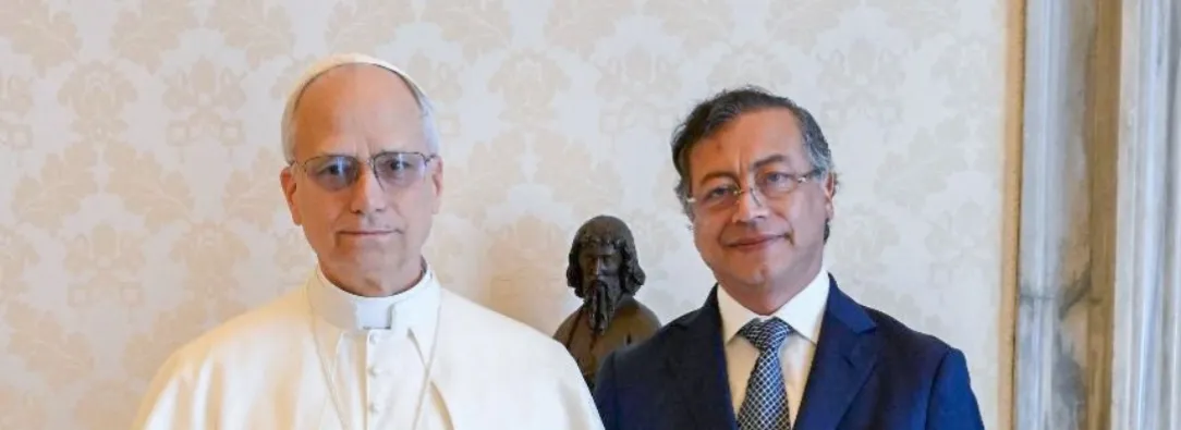 Reunión entre Petro y el papa León XIV. / Foto: Presidencia.