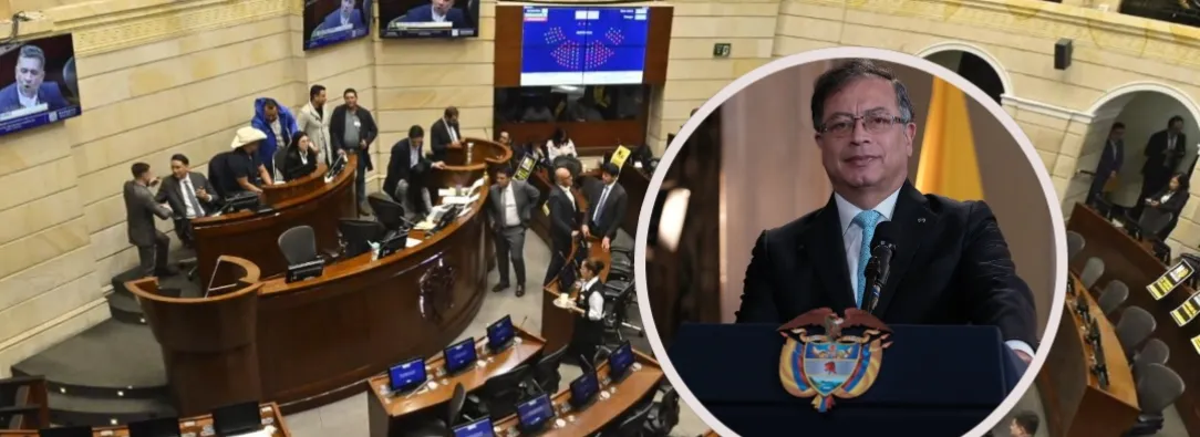 Petro sobre el hundimiento de la consulta popular. / Fotos: Presidencia y Senado.