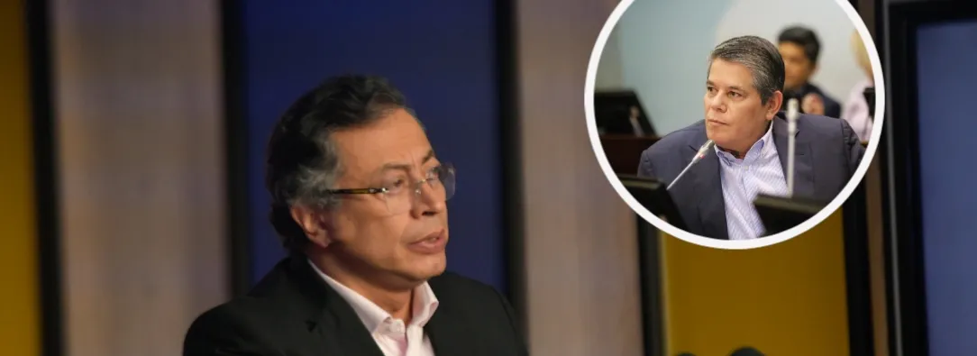 Petro sobre reto de senador en el debate de la consulta. / Fotos: Presidencia y Senado.