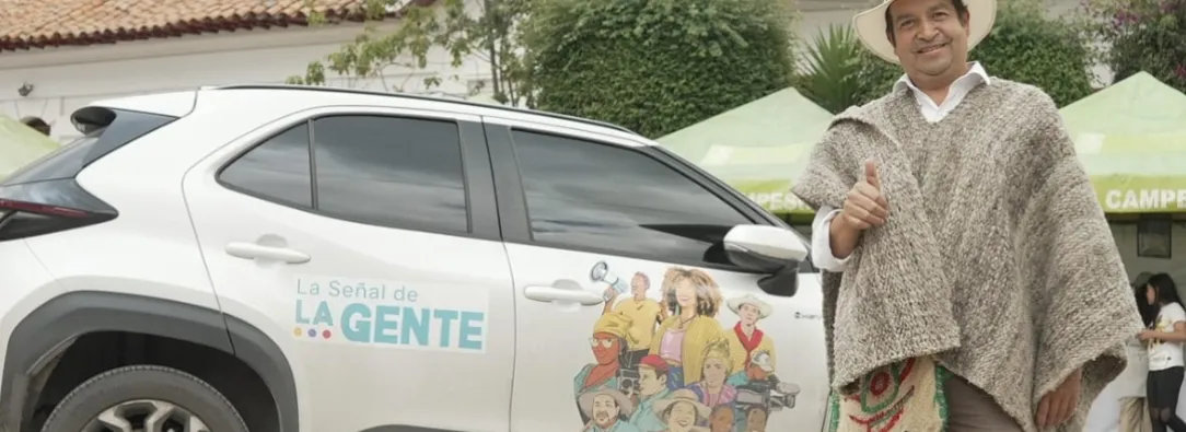 RTVC en el Festival de la Ruana en Paipa. / Foto: RTVC.