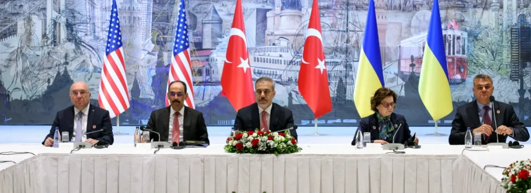 Conversaciones entre Rusia y Ucrania. / Foto: AFP.