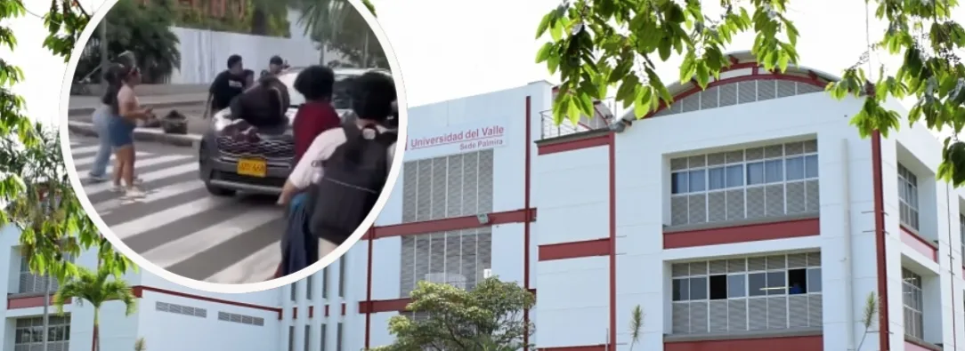 Atropello a estudiantes de la Universidad del Valle. / Foto: U del Valle y Captura de video.