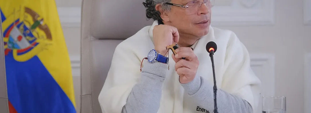 Presidente Petro durante el Consejo de Ministros.