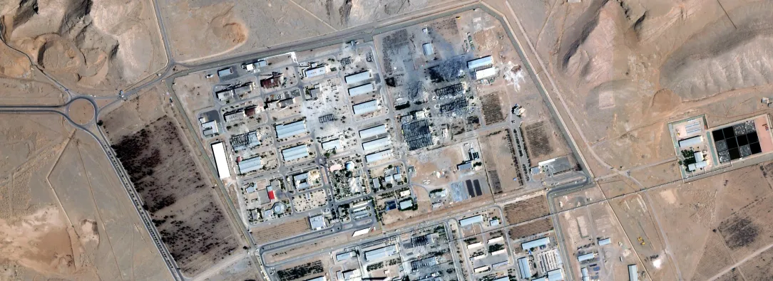 Las instalaciones nucleares de Isfahán bombardeadas por EE.UU. La foto fue publicada por las  las Fuerzas de Defensa de Israel (FDI) el 21 de junio pasado