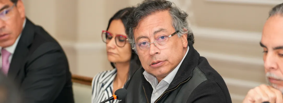 Presidente Petro en el último consejo de ministros