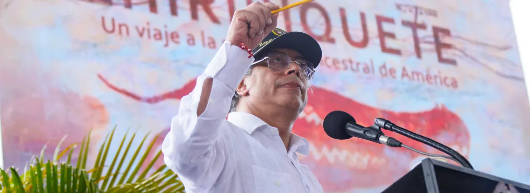 Presidente Petro en la presentaci+on del documental Chiriviquete