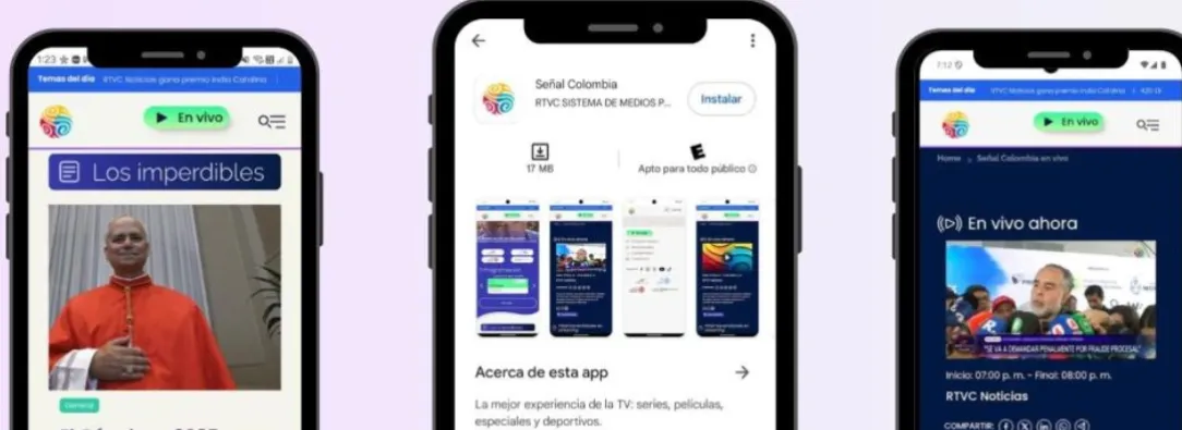 App de Señal Colombia. / Foto: RTVC.