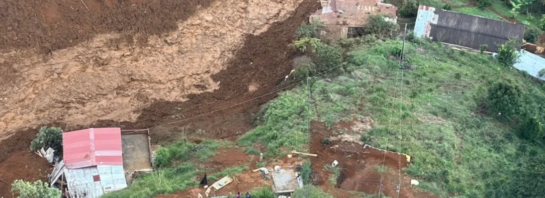 Derrumbe en Bello. / Foto: Gobernación de Antioquia.