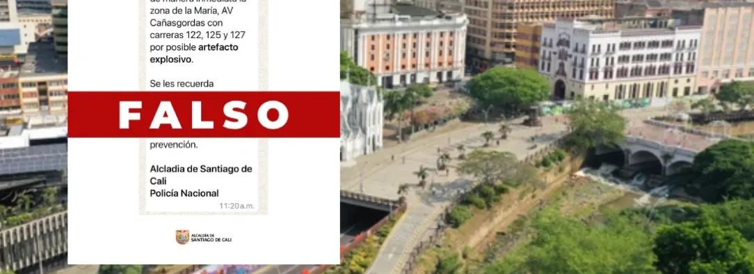 Fake News en Cali tras atentados y explosivos. / Fotos: Alcaldía de Cali.