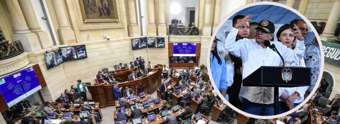 Petro sobre la consulta popular en el Senado/ Foto: AFP y Presidencia.