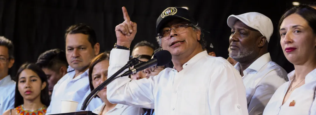 Presidente Petro en laas marchas en Cali