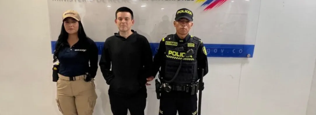 Capturado Alejandro Lyons. / Foto: Migración Colombia.