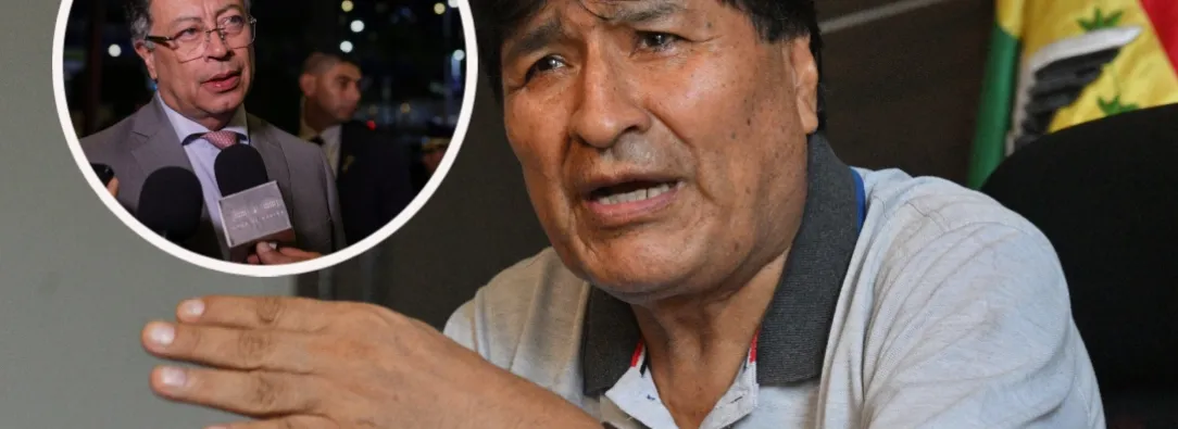 Evo Morales sobre Petro. / Fotos: AFP y Presidencia.