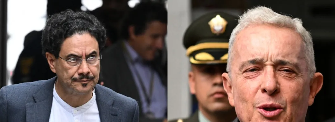 Iván Cepeda y Álvaro Uribe Vélez.  / Fotos: AFP.