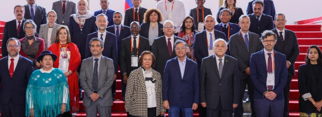 Toma de acciones tras cumbre por Palestina en Bogotá. / Foto: Presidencia.