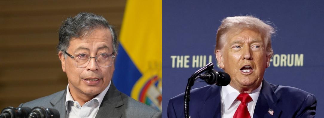 Petro sobre propuesta a Trump. / Fotos: AFP y Presidencia.
