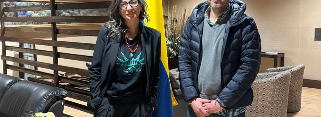 Viceministro Mauricio Jaramillo y Francesca Albanese. / Foto: X Mauricio181212.