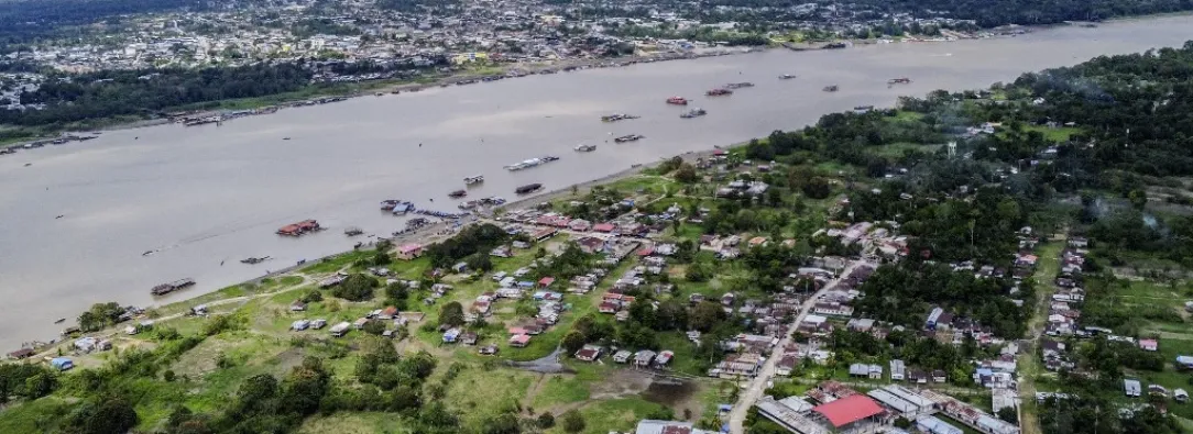 Frontera entre Colombia y Perú.