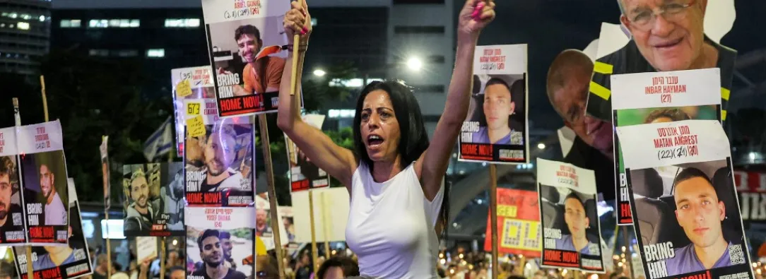Manifestantes en Tel-Aviv.