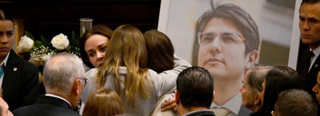 Honras fúnebres a Miguel Uribe Turbay.