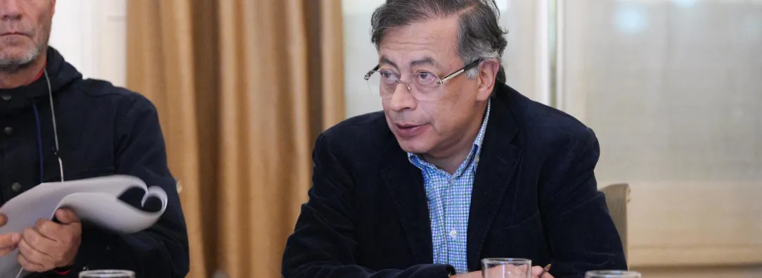 Presidente Petro durante un Consejo de Ministros