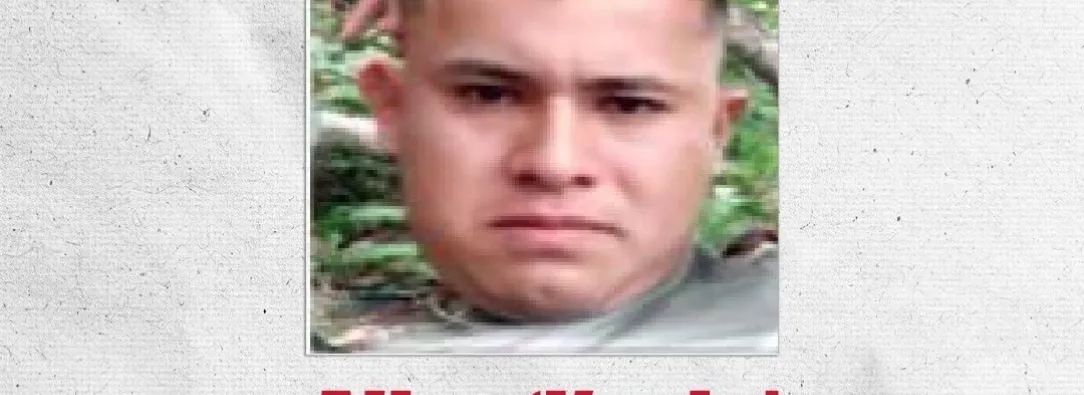 Segundo cabecilla de la columna Carlos Patiño, alias Kevin