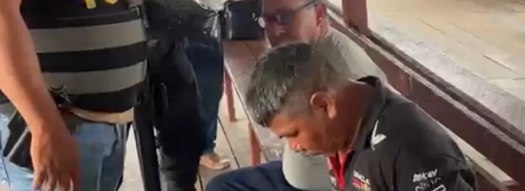 Toma de video de los contratistas detenidos.