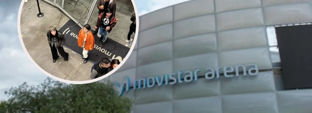 Disturbios en el Movistar Arena. / Fotos: Alcaldía y RTVC.