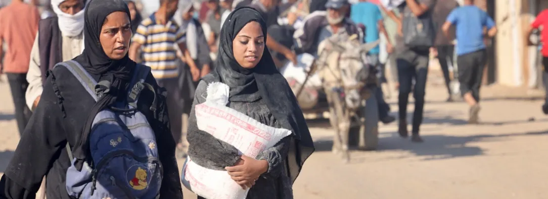 Ayuda humanitaria en Gaza. / Foto: AFP.