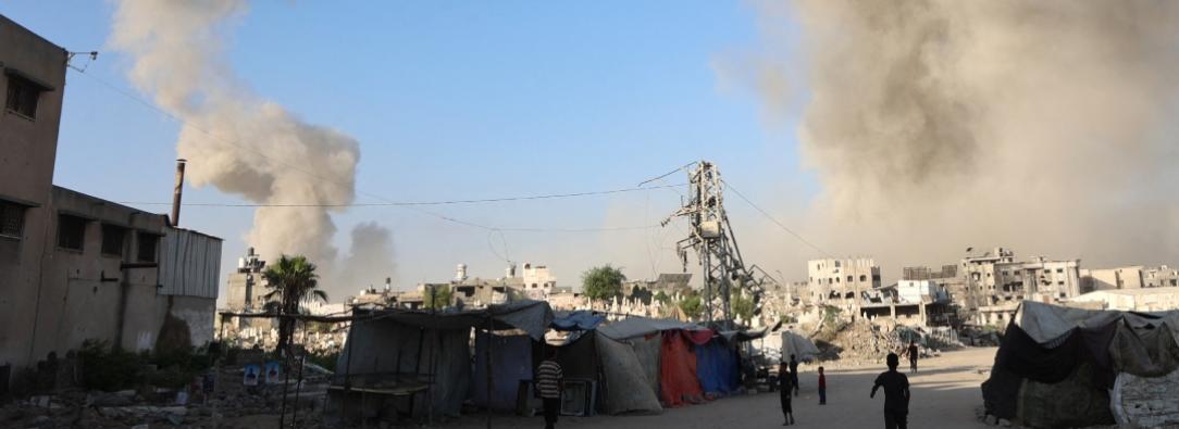 Bombardeos para evacuación en Gaza. / Foto: AFP.