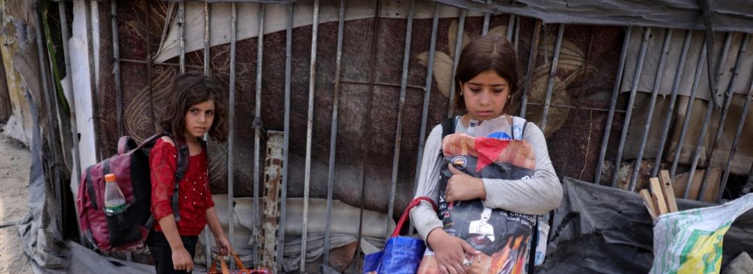Niños Franja de Gaza. / Foto: AFP.