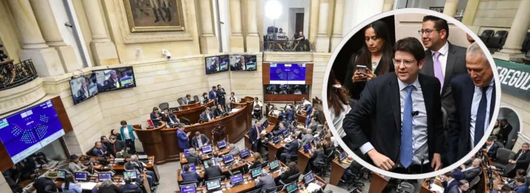 Curul de Miguel Uribe Turbay en el Senado. / Fotos: AFP.