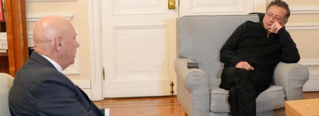 Reunión entre Petro y McNamara. / Foto: Presidencia.