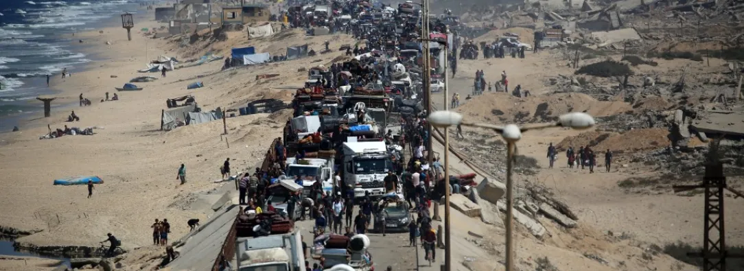 Miles de palestinos huyen desesperadamente en el quinto día de la invasión terrestre israelí