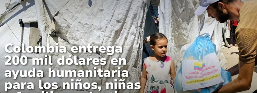 Donación ayuda humanitaria familias palestinas. 