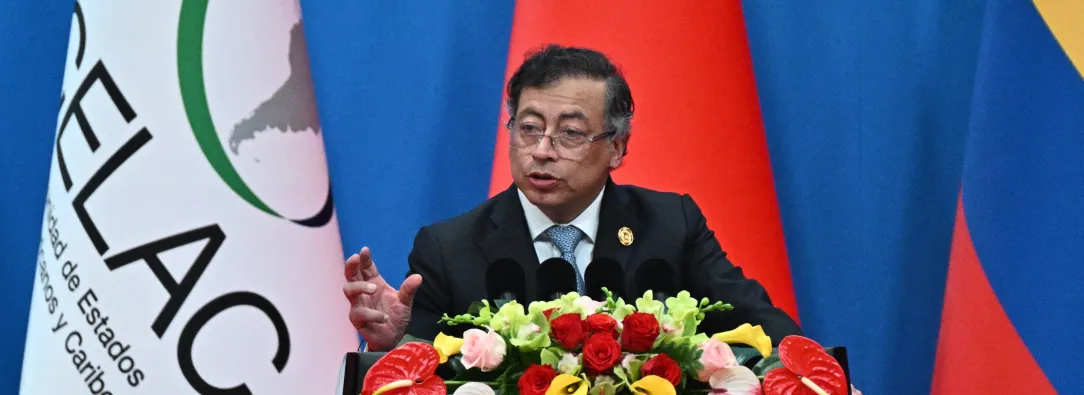 El presidente de Colombia, Gustavo Petro, asiste a la ceremonia inaugural de la Cuarta Reunión Ministerial del Foro de China y la Comunidad de Estados Latinoamericanos y Caribeños.