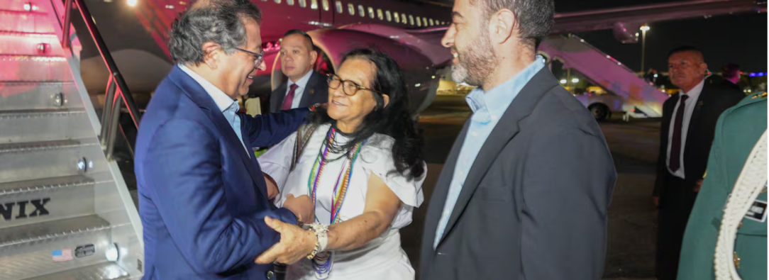 Presidente Petro llegando a Estados Unidos