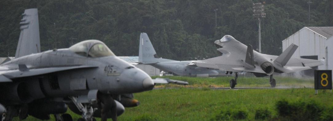 Cazas F-35 de EE.UU sobrevuelan Puerto Rico. / Foto: AFP.