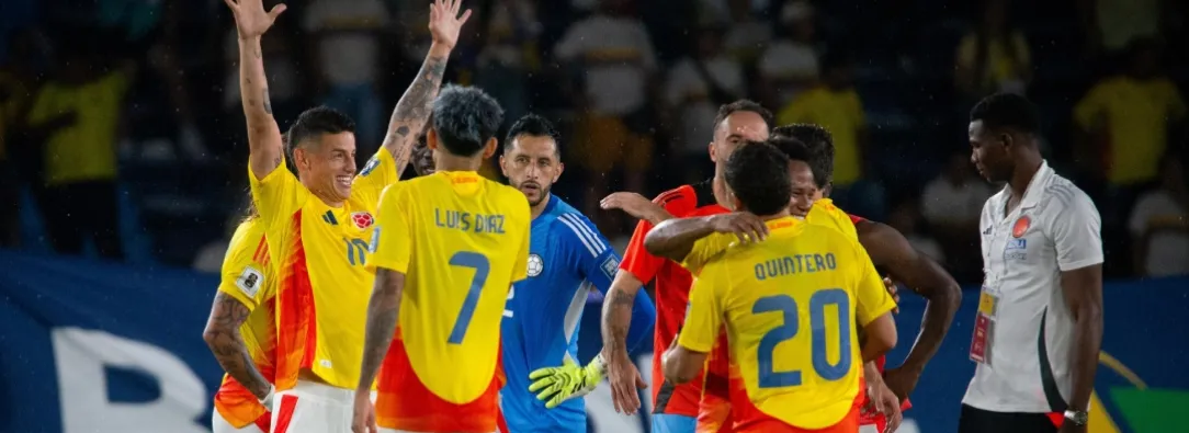 Selección Colombia celebra la clasificación. / Foto: Santiago Villegas - RTVC.