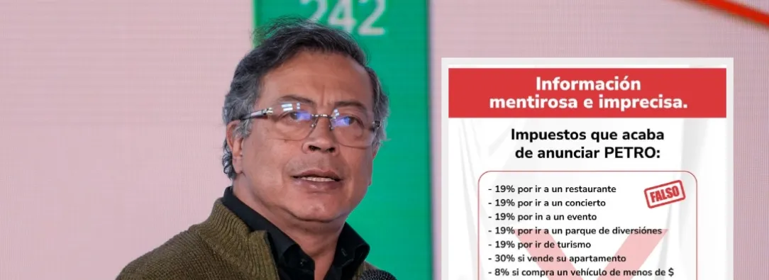 Petro sobre fake news de la Ley de Financiamiento. / Fotos: Presidencia y MinHacienda.