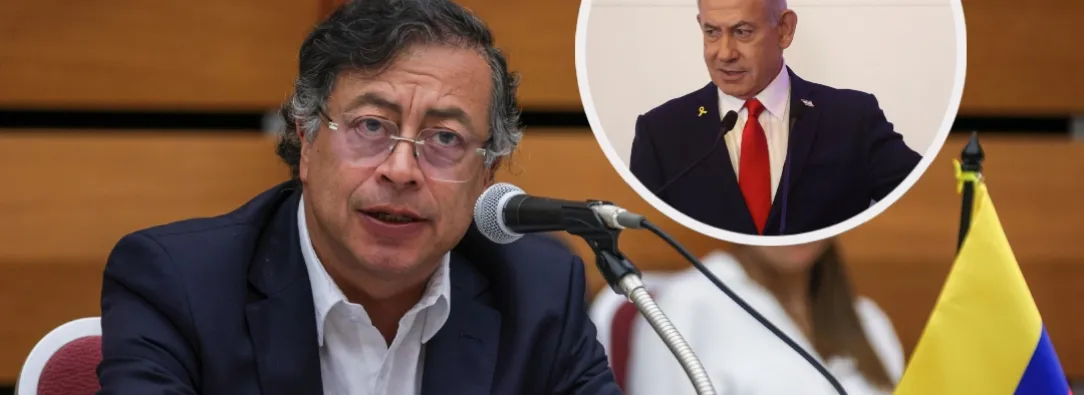 Petro crítica acción de Netanyahu. / Fotos: Presidencia y AFP.