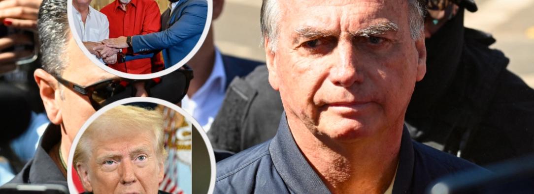 Reacciones sobre condena a Jair Bolsonaro. / Fotos: Presidencia de Chile y AFP.