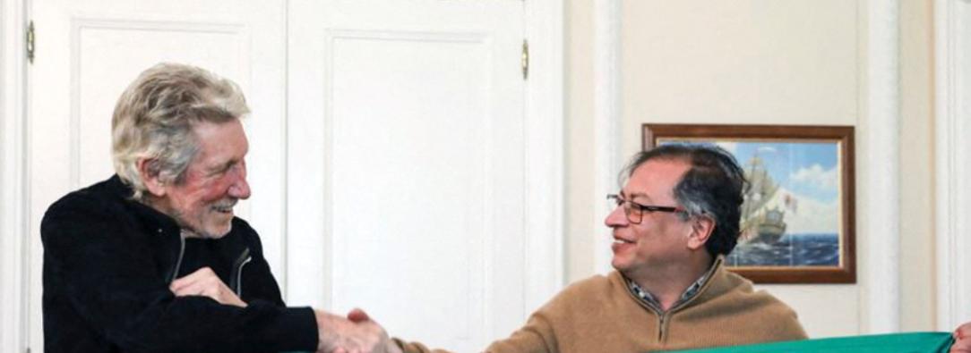 Roger Waters y Presidente Petro. / Foto: AFP.