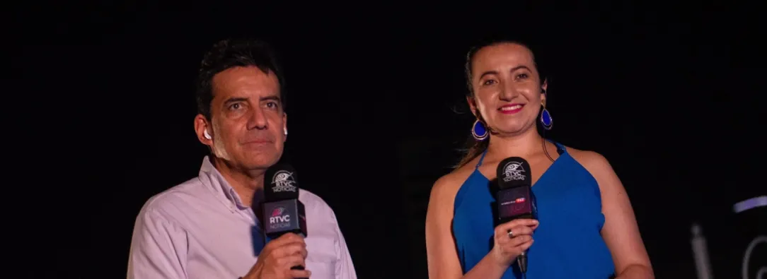 RTVC en Barranquilla para partido de Colombia. / Foto: Santiago Villegas - RTVC.