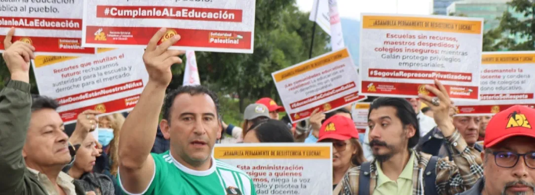 Sindicato de profesores en Asamblea permanente. / Foto: ADE Bogotá.