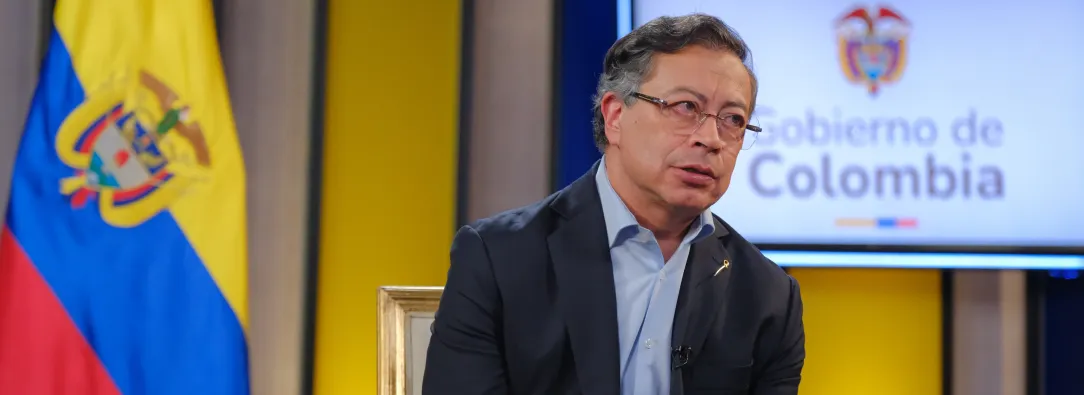 Presidente Petro en entrevista con el Sistema de Medios Públicos