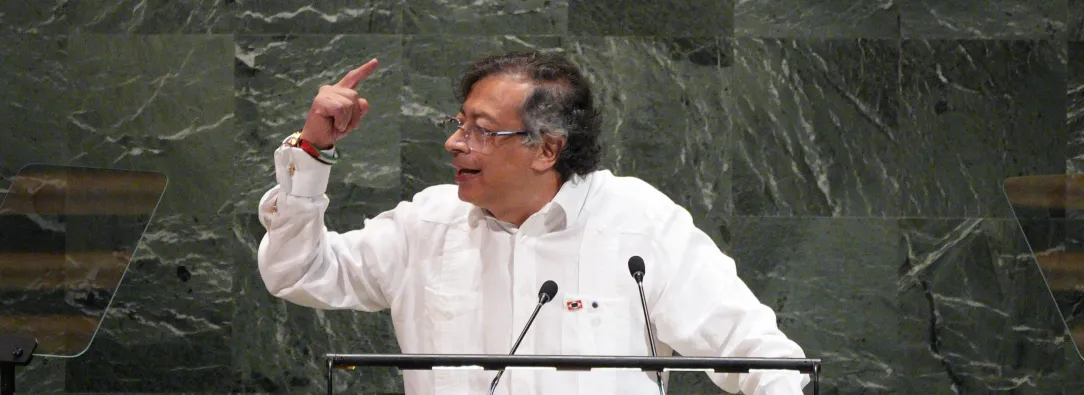 Presidente Petro en su discurso ante Naciones Unidas en Nueva York