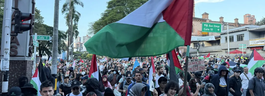 Protestas a favor del pueblo palestino en Medellín