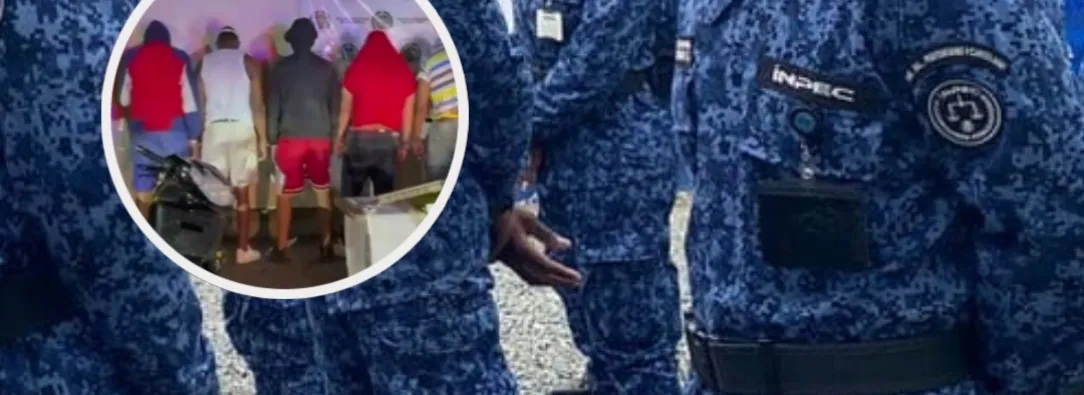 Sospechosos de asesinato de guardia del Inpec. / Foto: Captura de video.